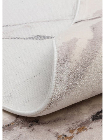 Tapete Monza Art 12 CREAM GREY para Sala, Moderno, Brilhante, Alta Qualidade, Trama Densa com Estampa Geométrica