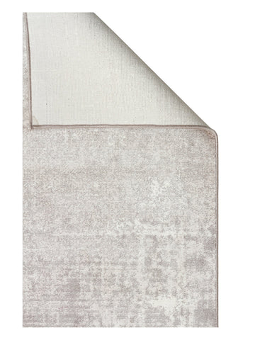 Monza Geometrik Desenli Yüksek Kalite Sık Dokuma Parlak Modern Salon Halısı 01 CREAM GREY - Carpetdocia