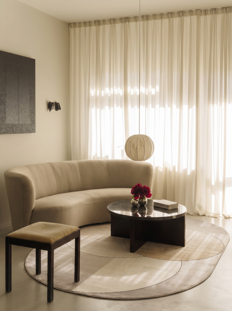 Monza Geometrik Desenli Yüksek Kalite Sık Dokuma Parlak Modern Salon Halısı 06 CREAM GOLD