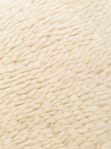 Morocco %100 Yün El Emeği ile Üretilen Uzun Tüylü Halı IVORY CORAL doku detayı