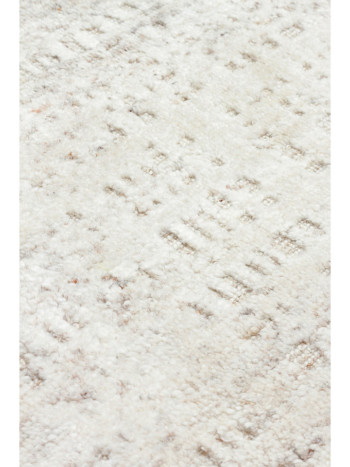 Palette Series 100% Natural Wool Viscose Cotton Hand Woven Scandinavian Living Room Carpet BEIGE