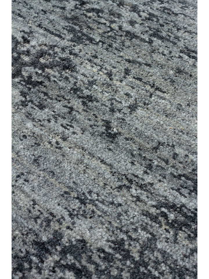 Palette Series 100% Natural Wool Viscose Cotton Hand Woven Scandinavian Living Room Carpet BLACK
