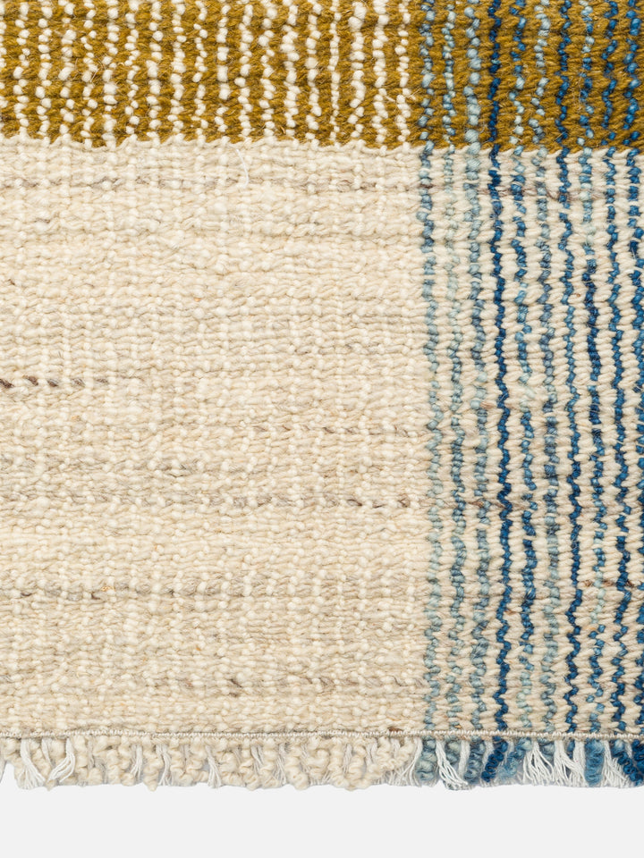 Oasis %100 Yün El Emeği ile Üretilen Kilim OCHRE saçak detayı