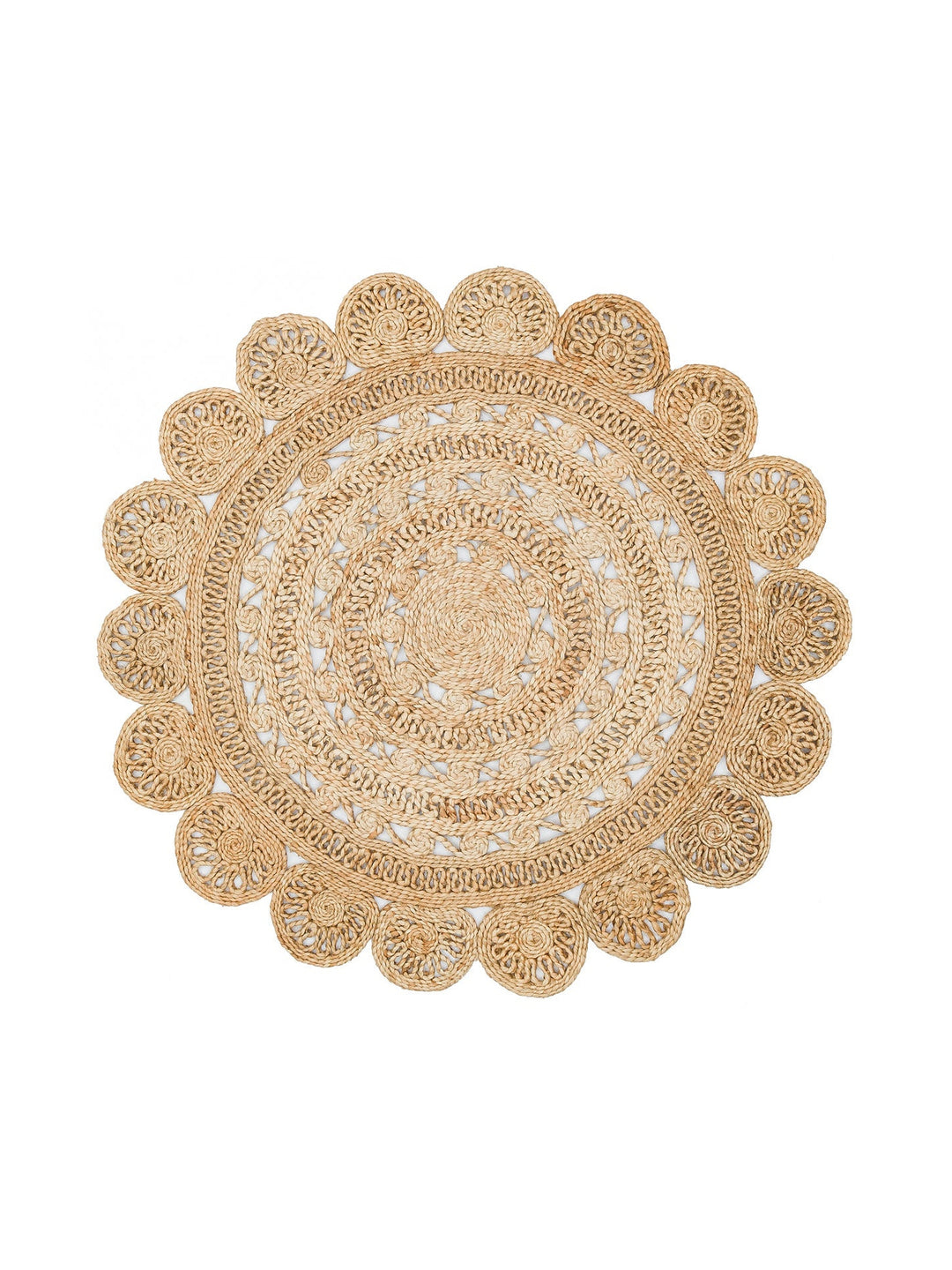 Only Jüt Yuvarlak ve Oval %100 Naturel Oturma Odası Antre Mutfak Balkon El Dokuma Halı CA105DHURIEXW - Carpetdocia