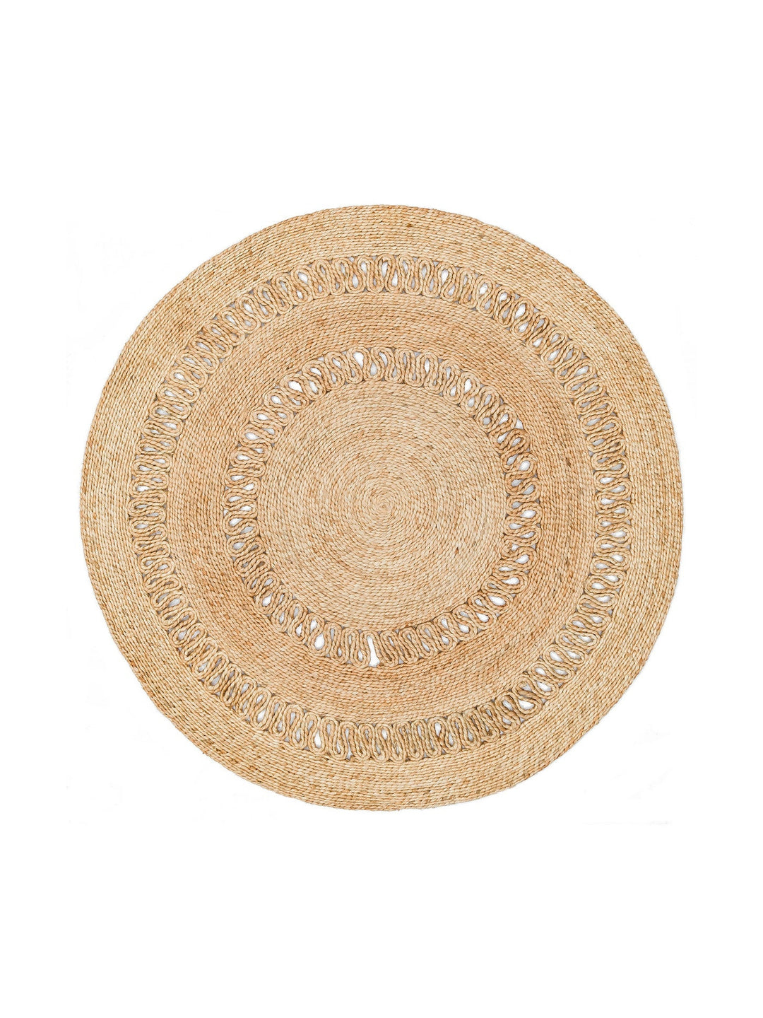 Only Jüt Yuvarlak ve Oval %100 Naturel Oturma Odası Antre Mutfak Balkon El Dokuma Halı CA112NATXW - Carpetdocia