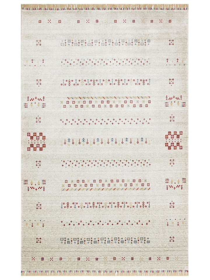 Oushak Carnaval 100% Natural Easy to Clean Handmade TENCEL™ Modern Uşak Carpet 06 BEIGE