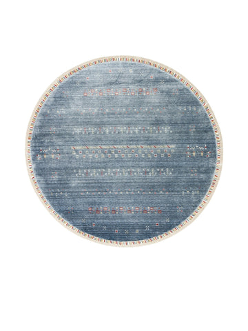 Oushak Carnaval %100 Natuurlijk Makkelijk Schoon Te Maken Met de Hand Gemaakt TENCEL™ Moderne Uşak Vloerkleed 06 BLAUW Q