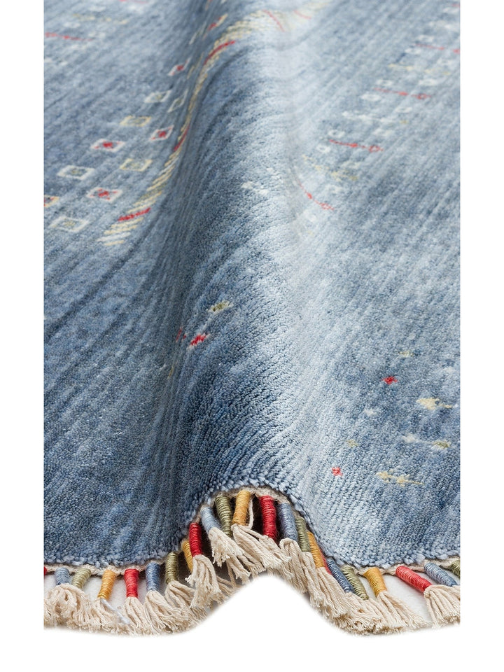 Oushak Carnaval 100% Natural Easy to Clean Handmade TENCEL™ Modern Uşak Carpet 06 BLUE Q