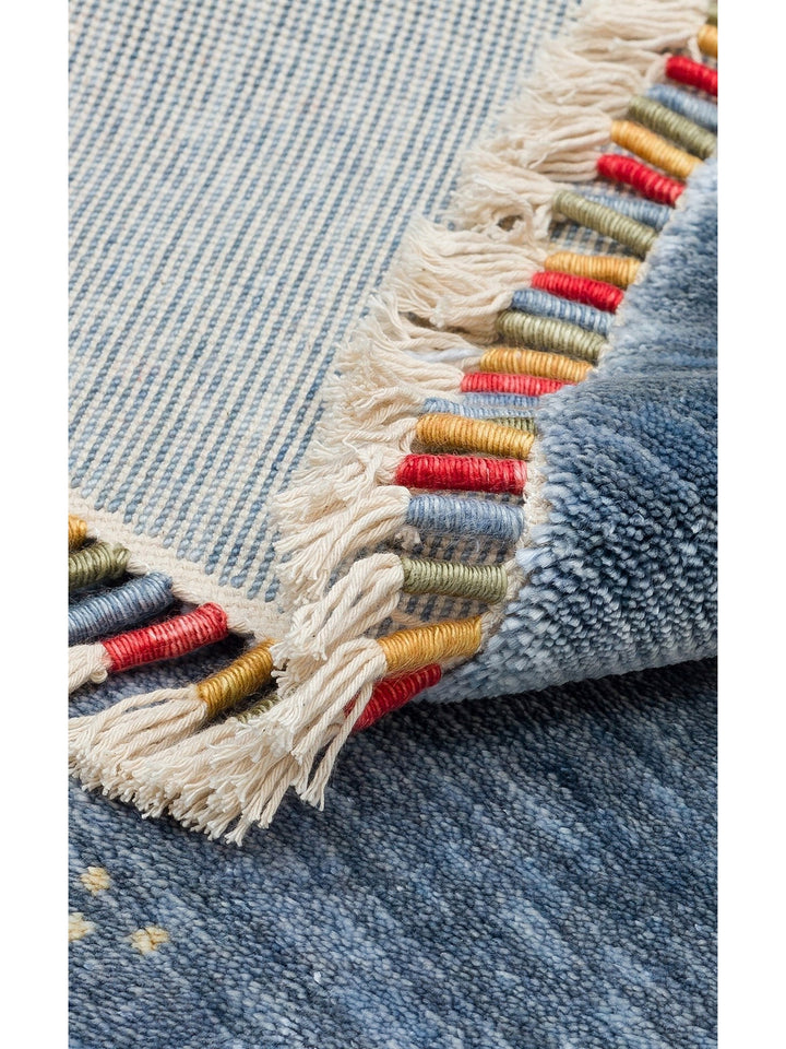 Oushak Carnaval 100% Natural Easy to Clean Handmade TENCEL™ Modern Uşak Carpet 06 BLUE Q
