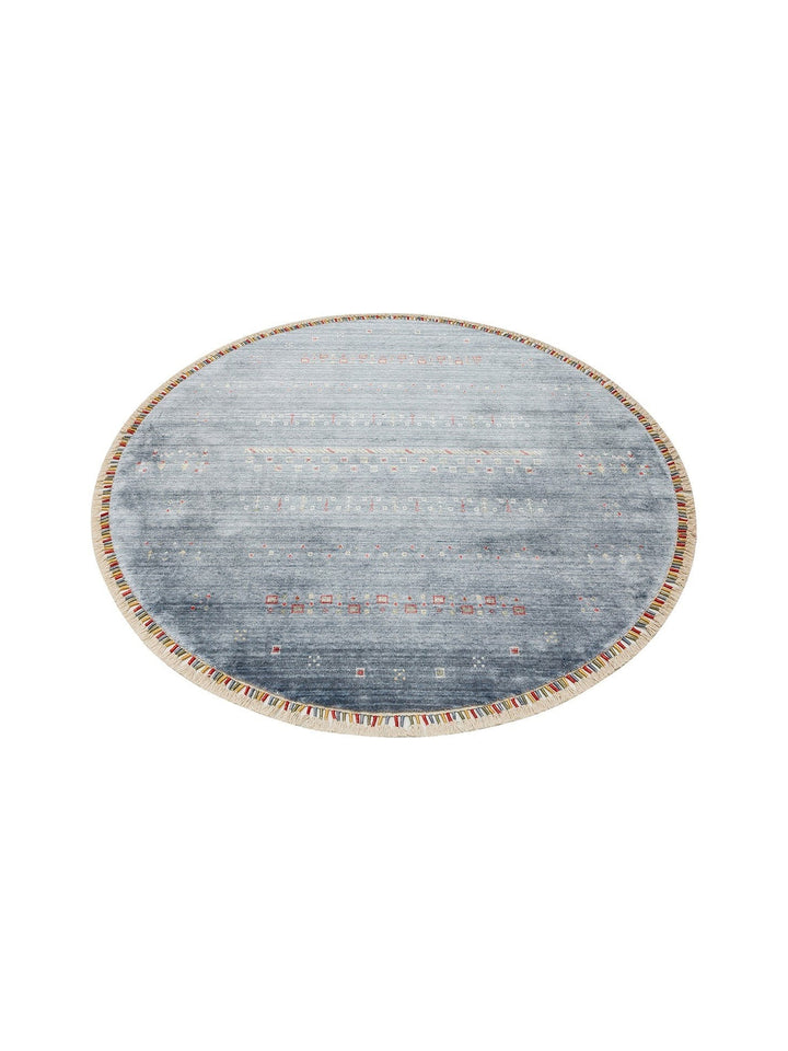 Oushak Carnaval 100% Natural Easy to Clean Handmade TENCEL™ Modern Uşak Carpet 06 BLUE Q