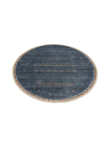 Oushak Carnaval %100 Natuurlijk Makkelijk Schoon Te Maken Met de Hand Gemaakt TENCEL™ Moderne Uşak Vloerkleed 06 BLAUW Q