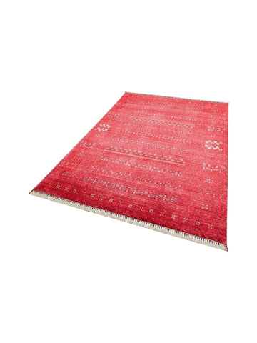 Oushak Carnaval %100 Naturel Kolay Temizlenir El Emeğiyle Üretilen TENCEL™ Modern Uşak Halısı 06 RED