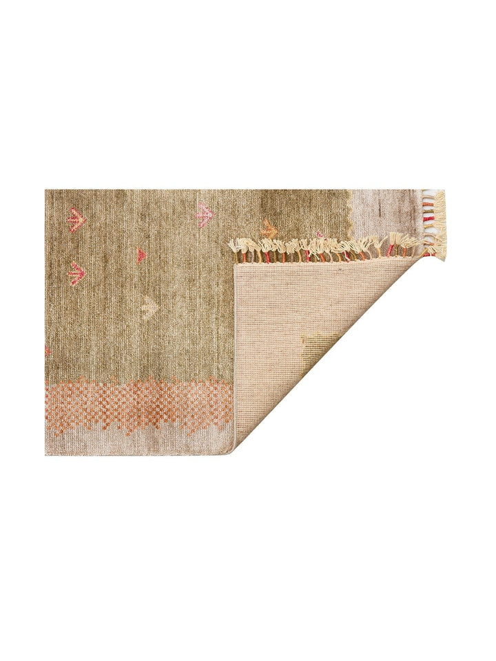 Oushak Carnaval 100% Natural Easy to Clean Handmade TENCEL™ Modern Uşak Carpet 07 BEIGE AUTUMN
