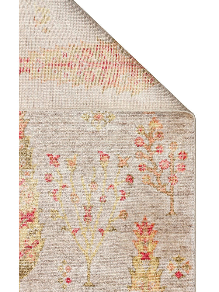 Oushak Carnaval 100% Natural Easy to Clean Handmade TENCEL™ Modern Uşak Carpet 08 BEIGE AUTUMN
