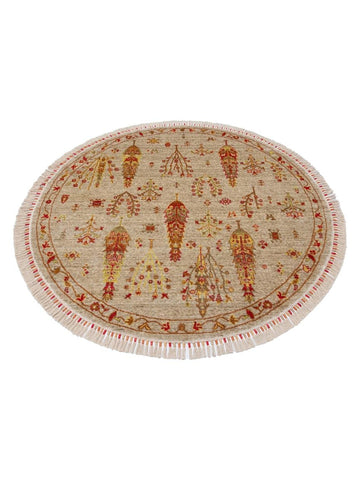 Oushak Carnaval %100 Naturel Kolay Temizlenir El Emeğiyle Üretilen TENCEL™ Modern Uşak Halısı 08 BEIGE AUTUMN Q