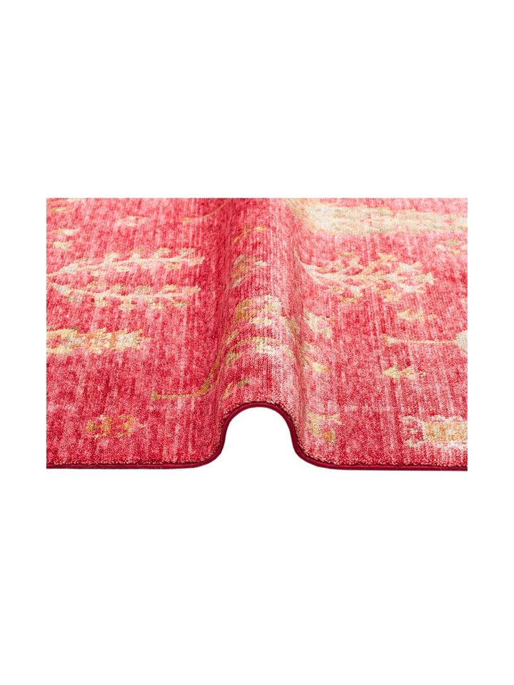 Oushak Carnaval 100% Natural Easy to Clean Handmade TENCEL™ Modern Uşak Carpet 08 RED AUTUMN