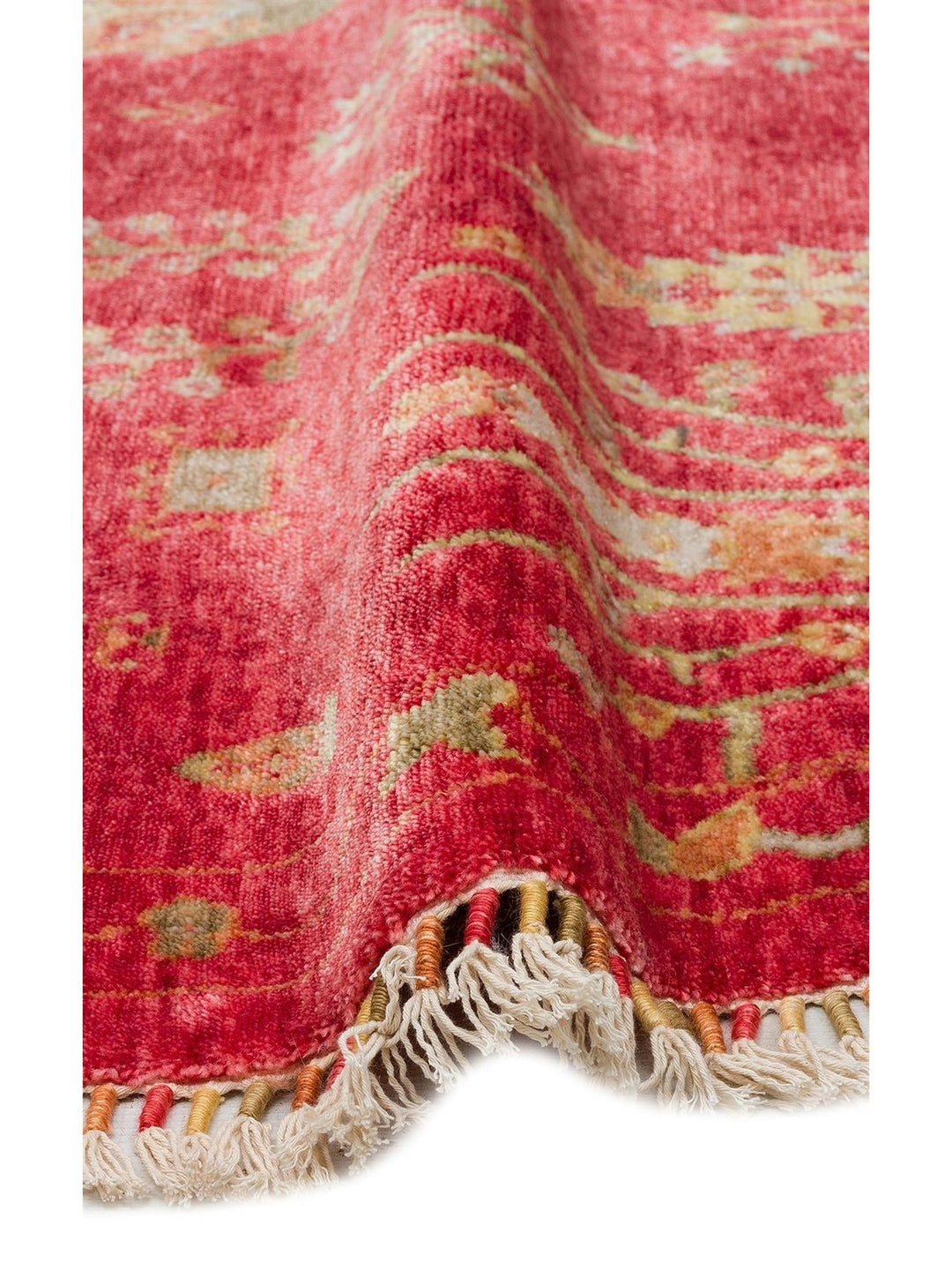Oushak Carnaval 100% Natural Easy to Clean Handmade TENCEL™ Modern Uşak Carpet 08 RED AUTUMN Q