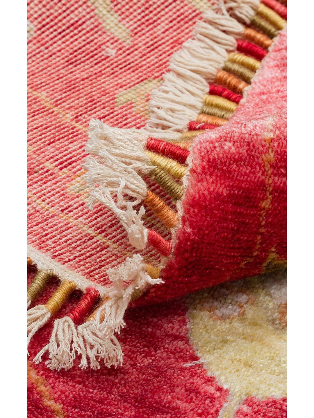 Oushak Carnaval 100% Natural Easy to Clean Handmade TENCEL™ Modern Uşak Carpet 08 RED AUTUMN Q