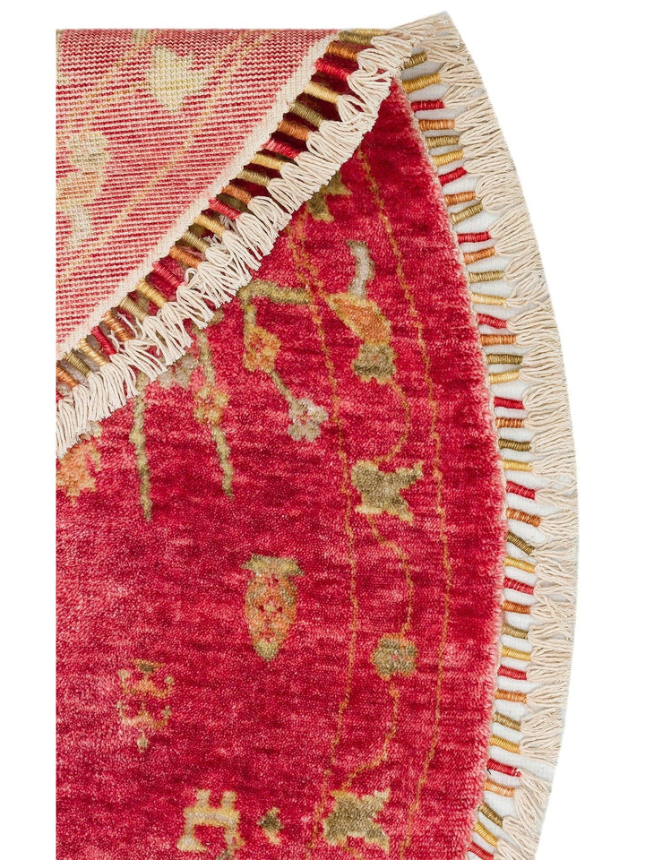 Oushak Carnaval 100% Natural Easy to Clean Handmade TENCEL™ Modern Uşak Carpet 08 RED AUTUMN Q