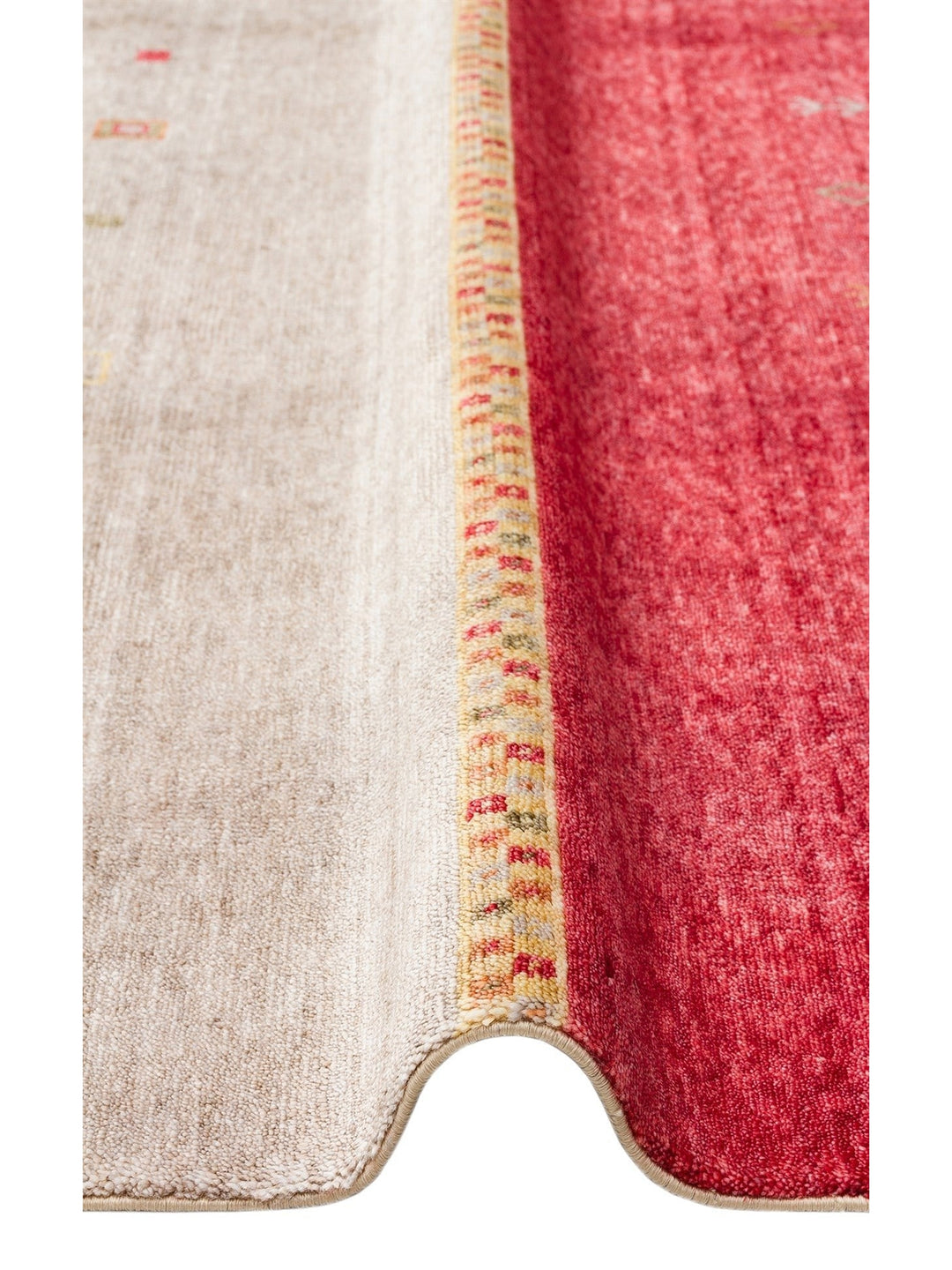 Oushak Carnaval 100% Natural Easy to Clean Handmade TENCEL™ Modern Uşak Carpet 11 RED AUTUMN