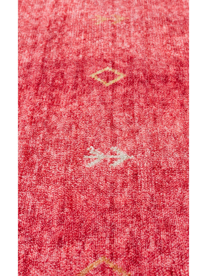 Oushak Carnaval 100% Natural Easy to Clean Handmade TENCEL™ Modern Uşak Carpet 11 RED AUTUMN