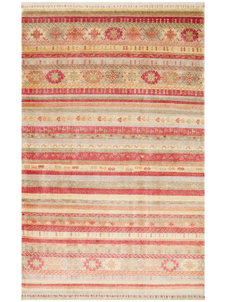 Oushak Carnaval 100% Natural Easy to Clean Handmade TENCEL™ Modern Uşak Carpet 12 RED AUTUMN