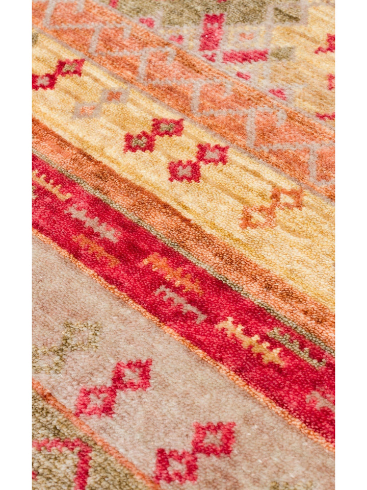 Oushak Carnaval 100% Natural Easy to Clean Handmade TENCEL™ Modern Uşak Carpet 12 RED AUTUMN