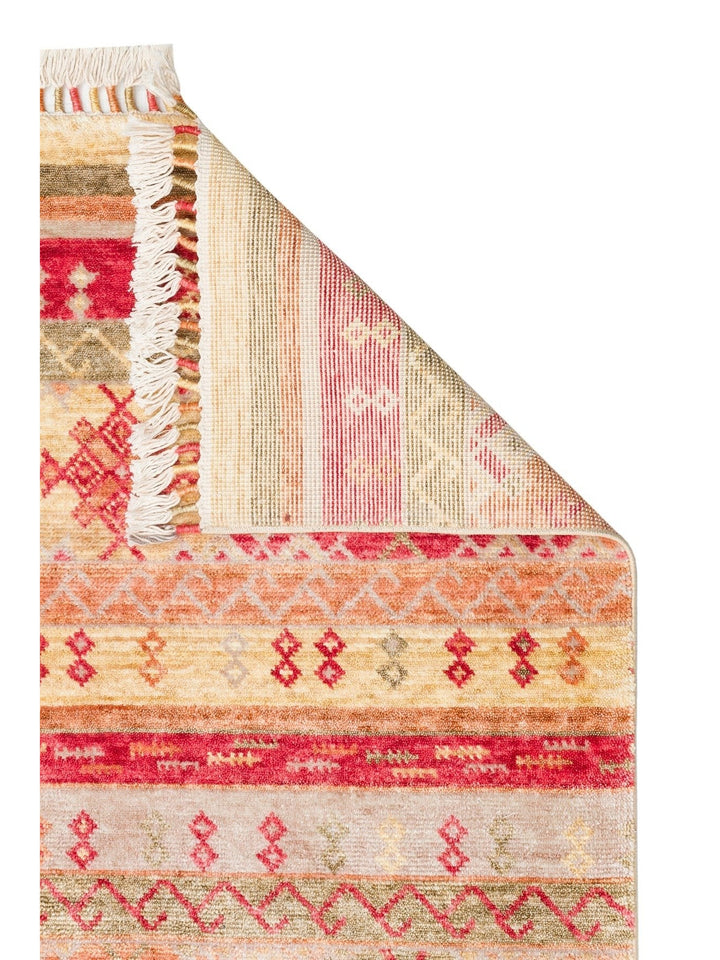 Oushak Carnaval 100% Natural Easy to Clean Handmade TENCEL™ Modern Uşak Carpet 12 RED AUTUMN