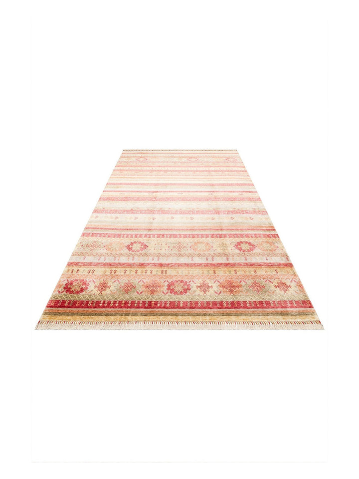 Oushak Carnaval 100% Natural Easy to Clean Handmade TENCEL™ Modern Uşak Carpet 12 RED AUTUMN