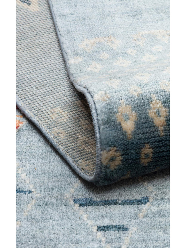 Oushak Carnaval 100% Natural Easy to Clean Handmade TENCEL™ Modern Uşak Carpet 15 AQUA MULTY