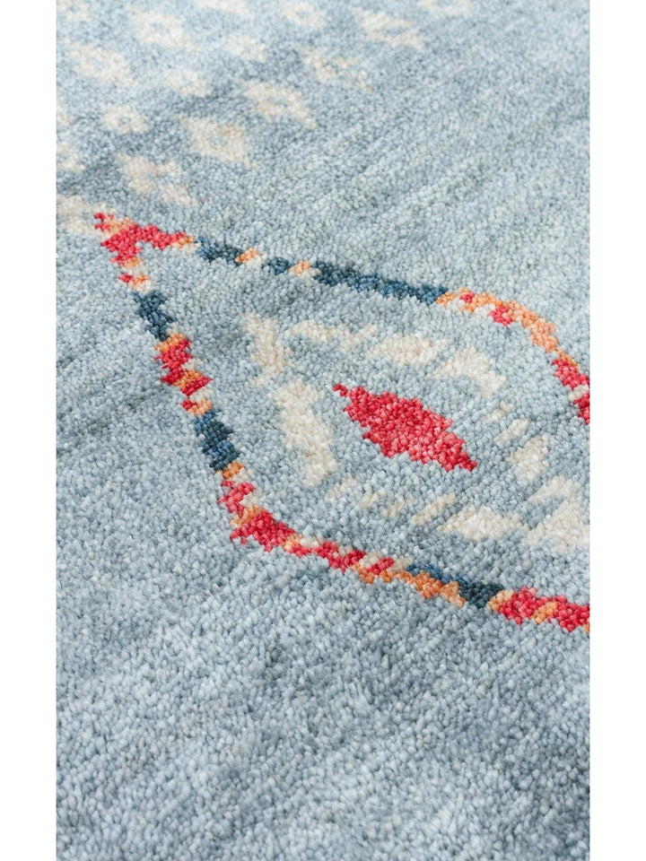 Oushak Carnaval 100% Natural Easy to Clean Handmade TENCEL™ Modern Uşak Carpet 15 AQUA MULTY