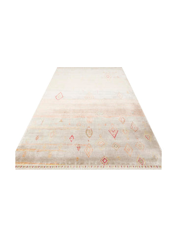 Oushak Carnaval %100 Naturel Kolay Temizlenir El Emeğiyle Üretilen TENCEL™ Modern Uşak Halısı 15 BEIGE AUTUMN
