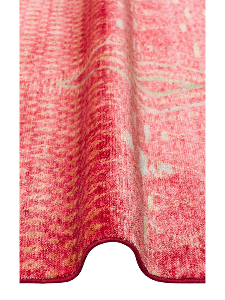 Oushak Carnaval 100% Natural Easy to Clean Handmade TENCEL™ Modern Uşak Carpet 15 RED AUTUMN
