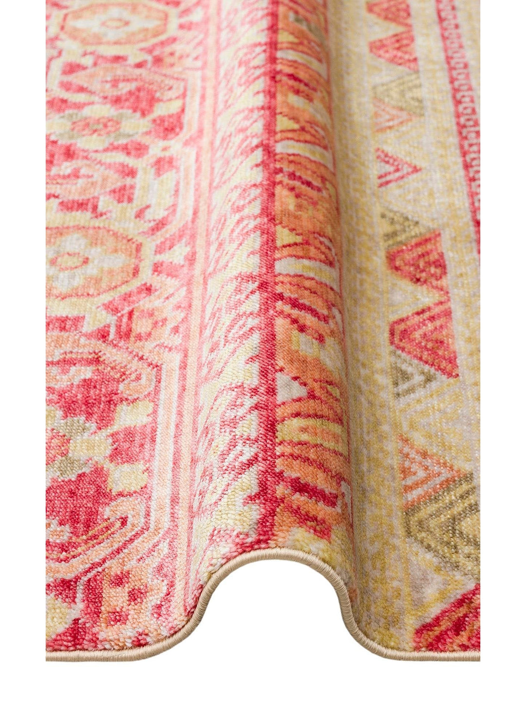 Oushak Carnaval 100% Natural Easy to Clean Handmade TENCEL™ Modern Uşak Carpet 17 RED AUTUMN