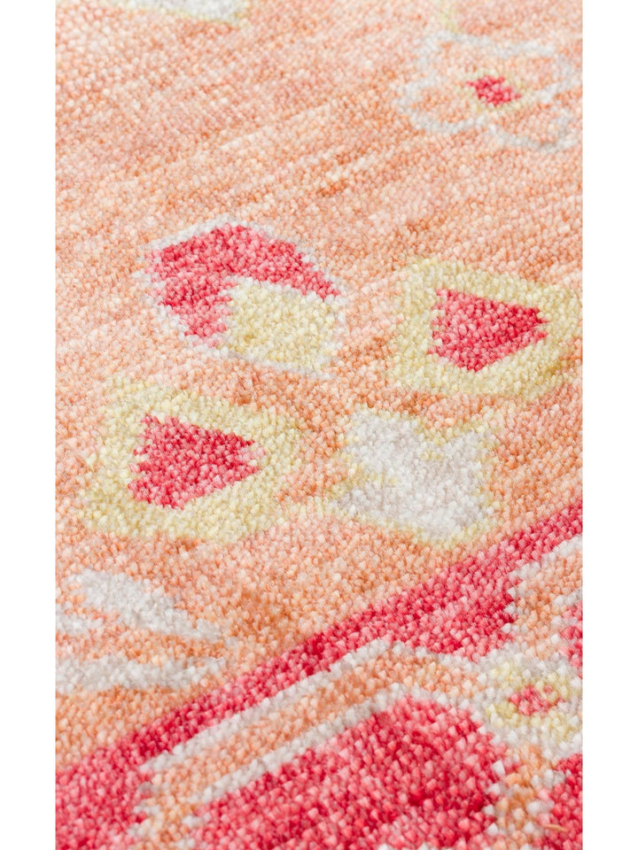 Oushak Carnaval 100% Natural Easy to Clean Handmade TENCEL™ Modern Uşak Carpet 17 RED AUTUMN