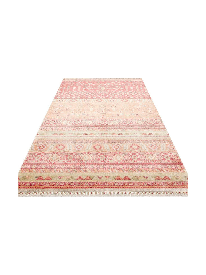 Oushak Carnaval 100% Natural Easy to Clean Handmade TENCEL™ Modern Uşak Carpet 17 RED AUTUMN