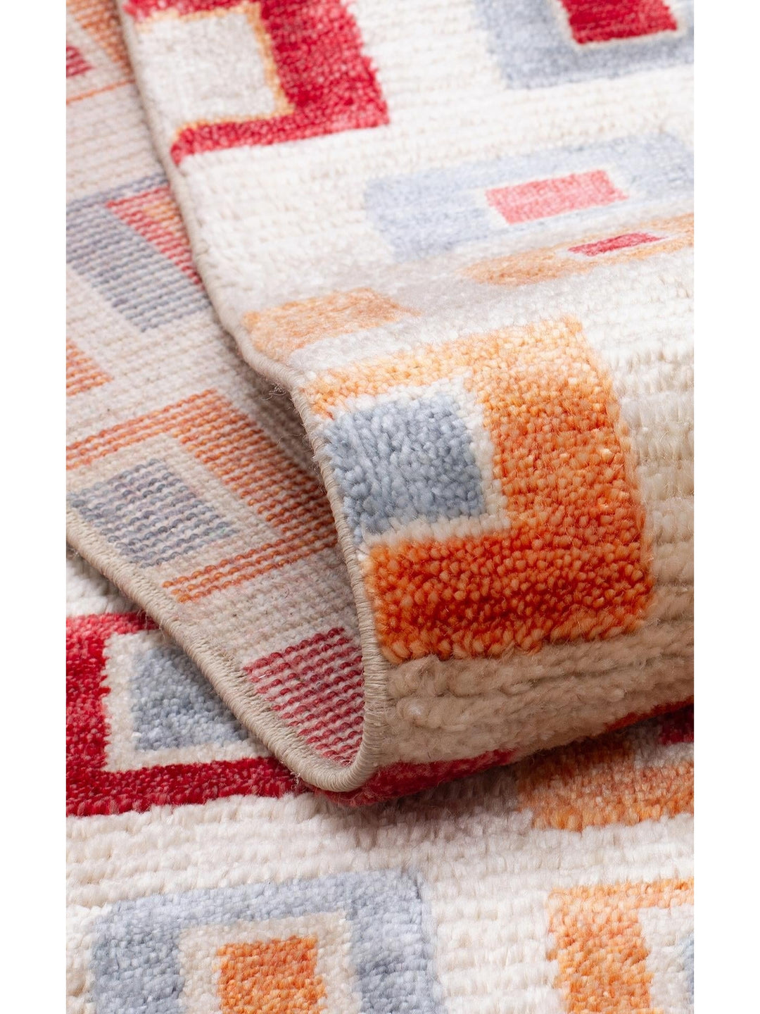 Oushak Carnaval 100% Natural Easy to Clean Handmade TENCEL™ Modern Uşak Carpet 21 BEIGE MULTY