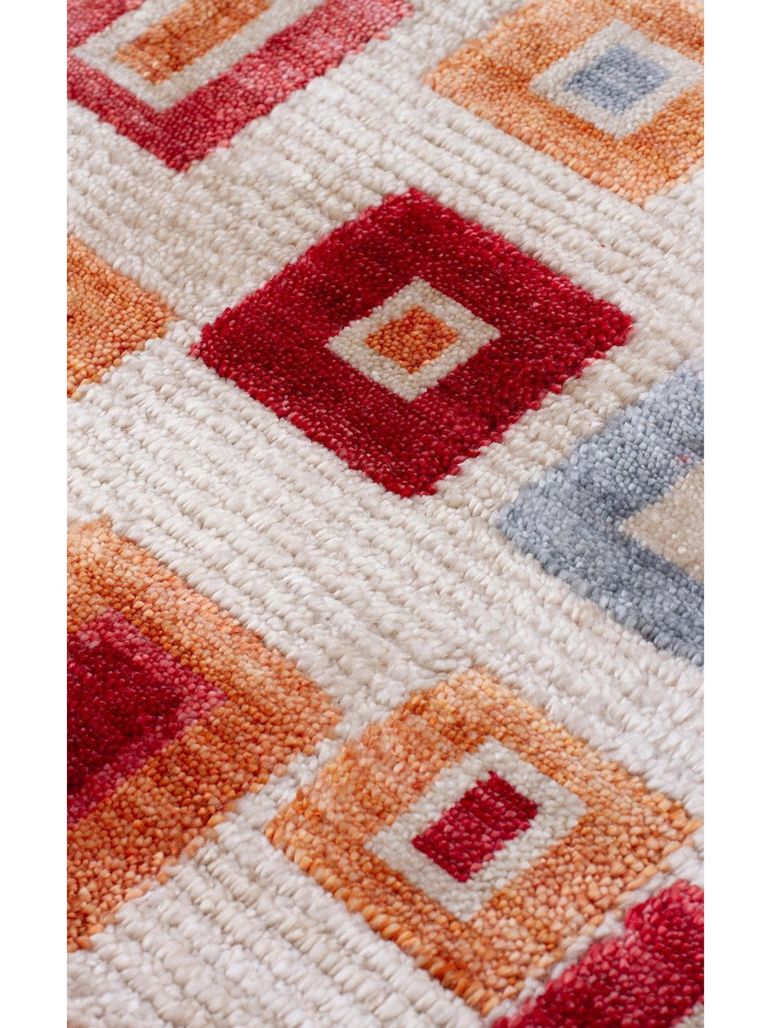 Oushak Carnaval 100% Natural Easy to Clean Handmade TENCEL™ Modern Uşak Carpet 21 BEIGE MULTY