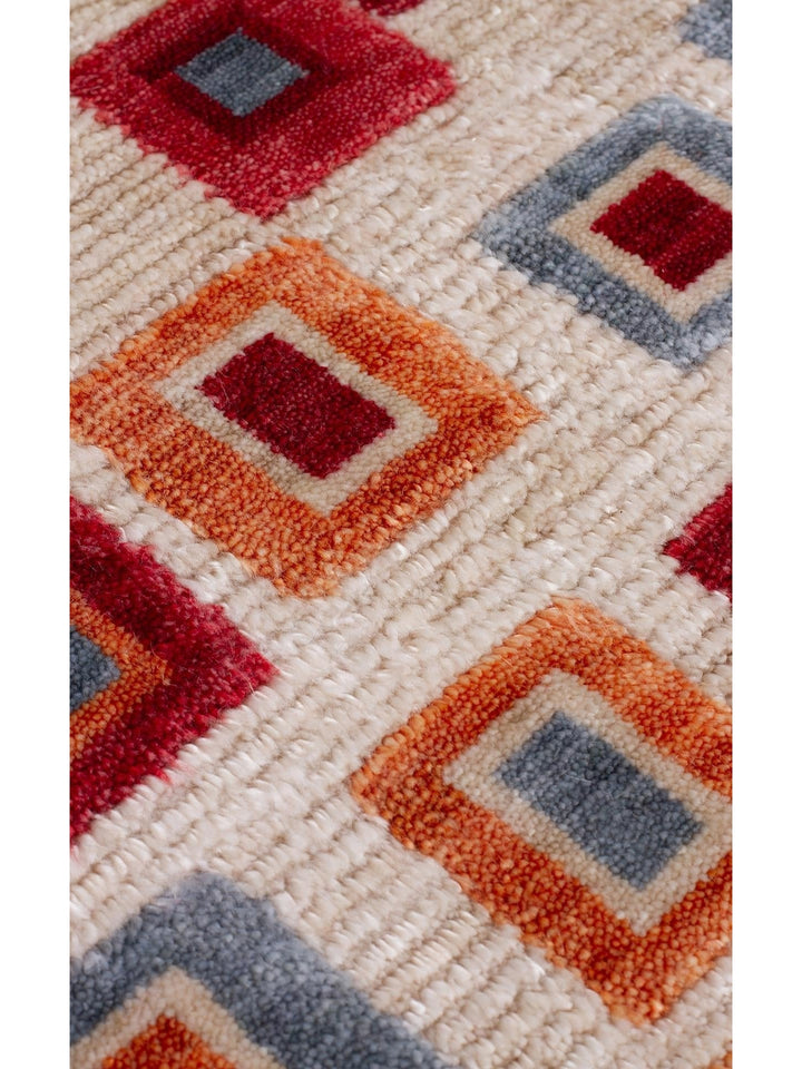 Oushak Carnaval 100% Natural Easy to Clean Handmade TENCEL™ Modern Uşak Carpet 21 BEIGE MULTY
