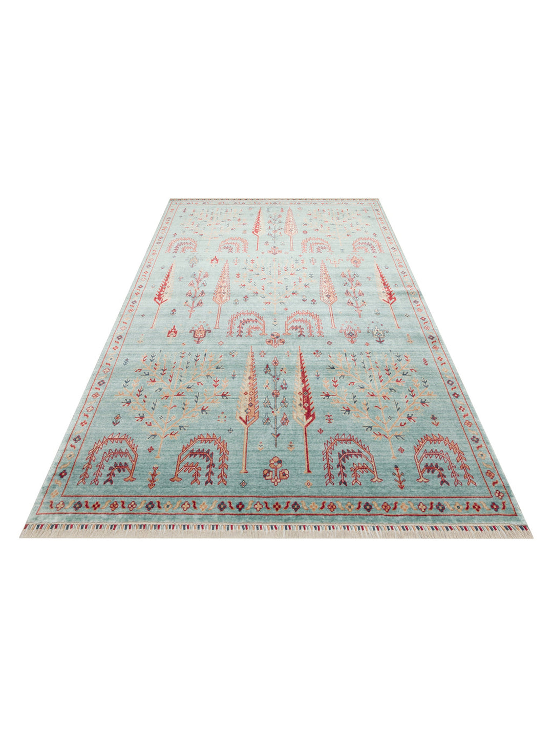 Oushak Carnaval %100 Naturel Kolay Temizlenir El Emeğiyle Üretilen TENCEL™ Modern Uşak Halısı 22TURK - Carpetdocia