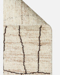 Cordoba Serie Neuseelandwolle und Baumwolle mit Fransen Wohnzimmer Salon Moderner Handgeknüpfter Kilim 02 CREAM