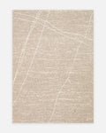 Cordoba Serie Neuseelandwolle und Baumwolle mit Fransen Wohnzimmer Salon Moderner Handgeknüpfter Kilim 03 BEIGE