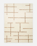 Cordoba Serie Neuseelandwolle und Baumwolle mit Fransen Wohnzimmer Salon Moderner Handgeknüpfter Kilim 05 ELFENBEIN BRAUN