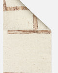Cordoba Serie Neuseelandwolle und Baumwolle mit Fransen Wohnzimmer Salon Moderner Handgeknüpfter Kilim 05 ELFENBEIN BRAUN