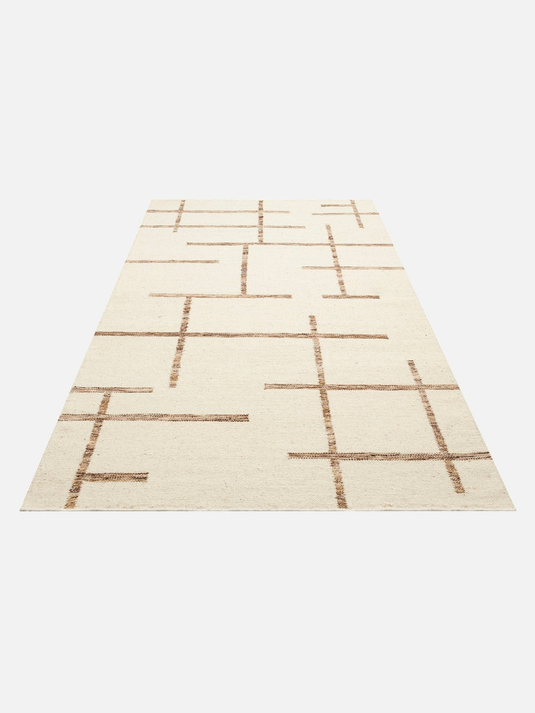 Cordoba Serisi Fildişi-Kahve (Ivory Brown) El Dokuma Kilim