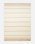 Cordoba Serie Neuseelandwolle und Baumwolle mit Fransen Wohnzimmer Salon Moderner Handgeknüpfter Kilim 06 ELFENBEIN BEIGE