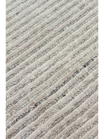Portofino Serisi %100 Naturel Viskon Yün Pamuk El Dokuma Modern Salon Oturma Odası Halı SILVER - Carpetdocia