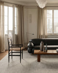 Tapis de salon, séjour et chambre à coucher scandinave Puralana, tissé à la main en laine naturelle 100 % et coton GRY