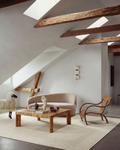 Tapis de salon, séjour et chambre à coucher scandinave Puralana, tissé à la main en laine naturelle 100 % et viscose IVR