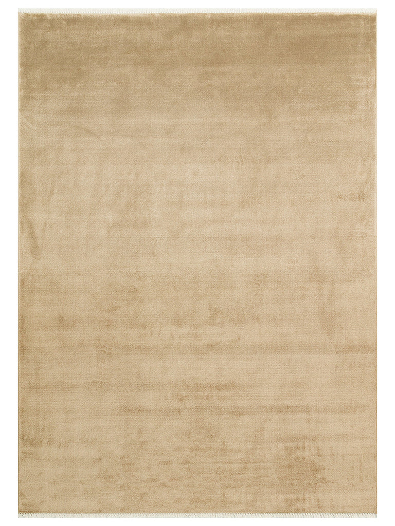 Queen Serisi %100 Naturel Viskon Parlak Modern El Emeğiyle Üretilen Salon Oturma Odası Halı BEIGE